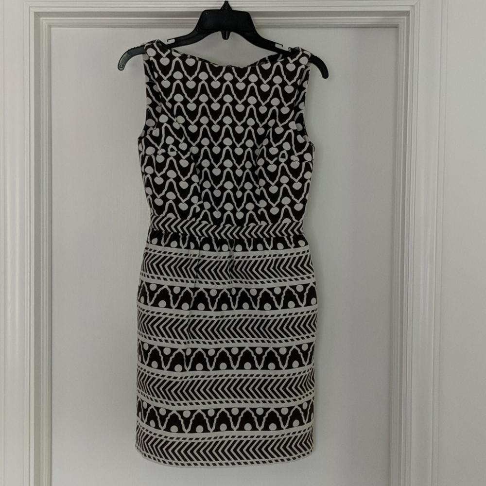 SOLD - Milly brown and white sleeveless dress.
